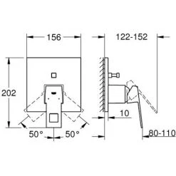 Grohe Eurocube Mitigeur Mécanique 2 Sorties Avec Inverseur (24062000) 5 Grohe Eurocube Mitigeur Mécanique 2 Sorties Avec Inverseur (24062000) -GROHE Soldes 10117152 2