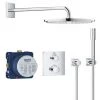Grohe Set De Douche Rainshower Cosmopolitan 310 Avec Thermostat Encastré, Chrome (34730000) -GROHE Soldes 10117174 1