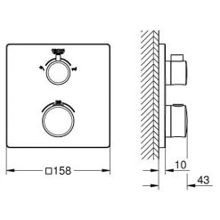 Grohe Mitigeur Thermostatique Bain/Douche (24080000) -GROHE Soldes 10117184 2