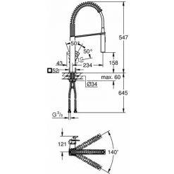 GROHE Mitigeur Monocommande évier Eurocube -GROHE Soldes 10638821 2