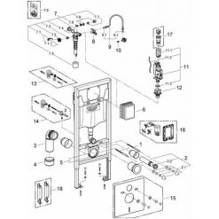 Bâti-support WC Grohe Rapid SL + Plaque De Commande + Kit Fixation équerre Murale 11 Bâti-support WC Grohe Rapid SL + Plaque De Commande + Kit Fixation équerre Murale -GROHE Soldes 11611415 5