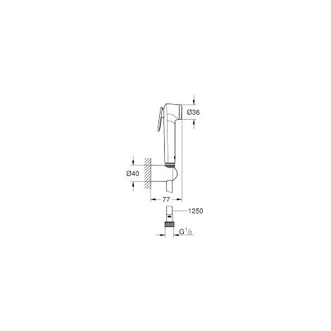 Grohe Tempesta-F Trigger Spray 30 Support De Douche Mural 1 Jet, Chromé/blanc (26356IL0) 4 Grohe Tempesta-F Trigger Spray 30 Support De Douche Mural 1 Jet, Chromé/blanc (26356IL0) – Image 2
