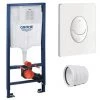 GROHE - Bati Support Rapid SL + Plaque De Commande Skate Air, Plaque Blanche -GROHE Soldes 12284247 1