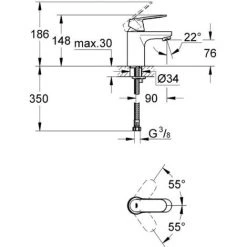 Grohe Eurosmart Cosmopolitan Mitigeur Monocommande 1/2" Lavabo Taille S (32824000) 5 Grohe Eurosmart Cosmopolitan Mitigeur Monocommande 1/2" Lavabo Taille S (32824000) -GROHE Soldes 13125769 2