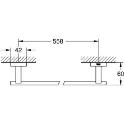 Grohe Essentials Cube Porte-serviettes (40509001) -GROHE Soldes 13454940 2