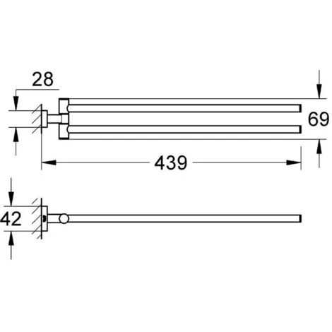 Grohe Essentials Cube Porte-serviettes 4 Grohe Essentials Cube Porte-serviettes – Image 2
