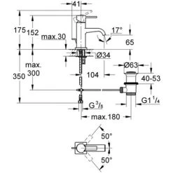Grohe Mitigeur Monocommande De Lavabo Allure, Taille M - 32757000 8 Grohe Mitigeur Monocommande De Lavabo Allure, Taille M - 32757000 -GROHE Soldes 16019712 3