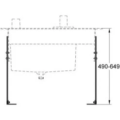 Grohe Pied De Support Grossier Pour Mitigeur Monocommande 3 Trous Combinaison De Jante De Baignoire - 45388000 -GROHE Soldes 16019754 3