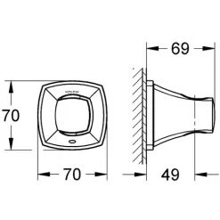 Grohe Support De Douchette à Main Grandera, Coloris: Chrome - 27969000 -GROHE Soldes 16020144 2