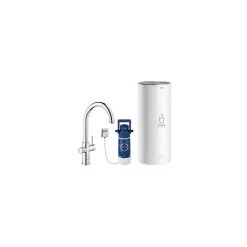 Grohe Robinet Red Duo Et Chauffe-eau Taille L, C- Bec Verseur, Coloris: Chrome - 30079001