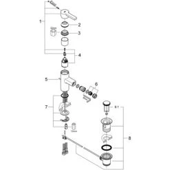 Grohe Grand Mélangeur Bidet Linéaire à Une Main, Avec Ensemble De Vidange, Coloris: Chrome - 33848001 -GROHE Soldes 16085041 4