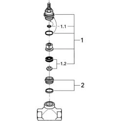 Grohe Partie Inférieure De Vanne Encastrée à , DN 20 Avec Raccord Fileté - 29802000 -GROHE Soldes 16085081 4
