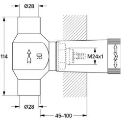 Grohe Partie Inférieure De Vanne Encastrée, DN25 Avec Raccord à Souder - 29806000 -GROHE Soldes 16085091 3