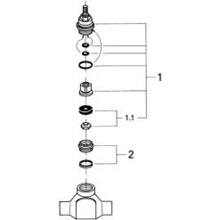 Grohe Partie Inférieure De Vanne Encastrée, DN25 Avec Raccord à Souder - 29806000 -GROHE Soldes 16085091 4