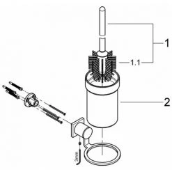 Grohe Brosse De Toilette Allure Chromé - 40340000 -GROHE Soldes 16085158 2