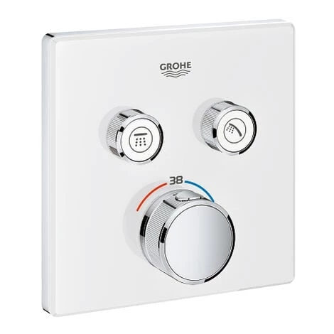 Grohe Grohtherm SmartControl Thermostat Avec Deux Vannes D'arrêt, Rose Murale Blanc Lune - 29156LS0 3 Grohe Grohtherm SmartControl Thermostat Avec Deux Vannes D'arrêt, Rose Murale Blanc Lune - 29156LS0