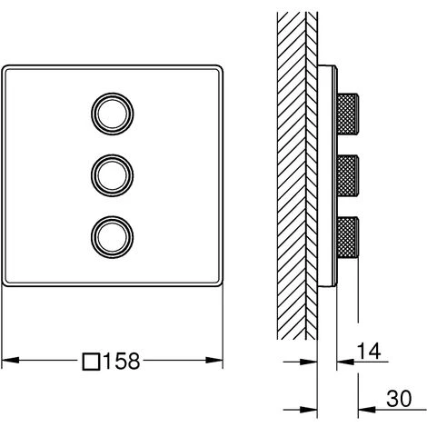 Grohe Grohtherm SmartControl Vanne 3 Voies Encastrée, Rose Murale Blanc Lune - 29158LS0 4 Grohe Grohtherm SmartControl Vanne 3 Voies Encastrée, Rose Murale Blanc Lune - 29158LS0 – Image 2
