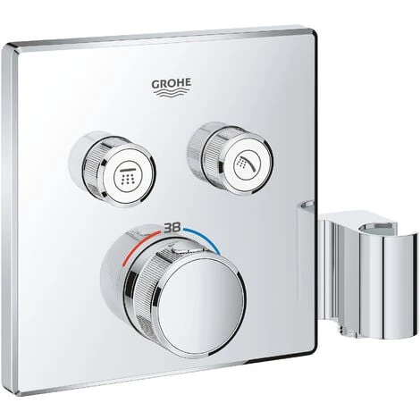 GROHE Grohtherm SmartControl Thermostatique Pour Installation Encastrée 2 Sorties - Chromé 3 GROHE Grohtherm SmartControl Thermostatique Pour Installation Encastrée 2 Sorties - Chromé