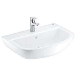 Grohe Set Tout En 1 : Lavabo Suspendu 60 Cm + Mitigeur Monocommande + Siphon + Robinet D'équerre (LAVABOMITIGEURGROHE) -GROHE Soldes 16593846 3