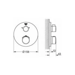 GROHE Set De Douche Encastrée Grohtherm 7 GROHE Set De Douche Encastrée Grohtherm -GROHE Soldes 16924551 2