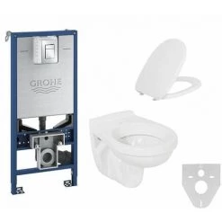 Grohe Pack WC Rapid SLX Autoportant Avec Cuvette Neo | Abattant Standard