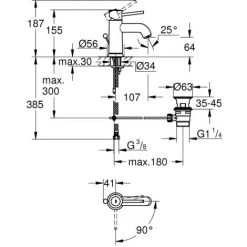 Grohe Start Classic Mitigeur Monocommande Lavabo Taille S (23782000) -GROHE Soldes 17619283 2
