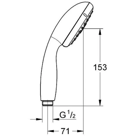 Grohe - Douchette Tempesta Chromée 3 Jets 4 Grohe - Douchette Tempesta Chromée 3 Jets – Image 2