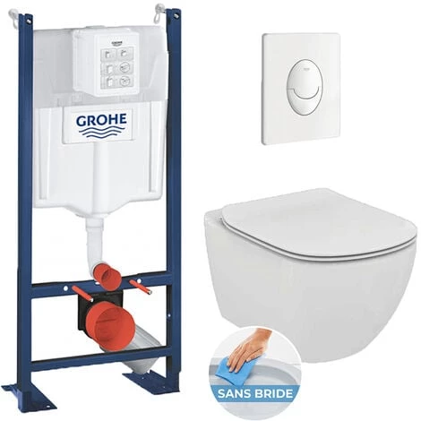 Grohe Pack WC Rapid SL Autoportant + Cuvette Ideal Standard T354601 + Plaque Skate Air Blanche (ProjectTesi-3) 3 Grohe Pack WC Rapid SL Autoportant + Cuvette Ideal Standard T354601 + Plaque Skate Air Blanche (ProjectTesi-3)