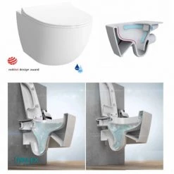 Grohe Pack WC Rapid SL Autoportant + Cuvette Vitra Sento Sans Bride + Plaque Skate Air Blanche (ProjectSento-3) -GROHE Soldes 18669623 5