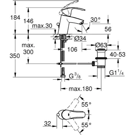 Grohe Eurosmart Mitigeur Monocommande 1/2' Lavabo Taille S (33265002) 4 Grohe Eurosmart Mitigeur Monocommande 1/2' Lavabo Taille S (33265002) – Image 2