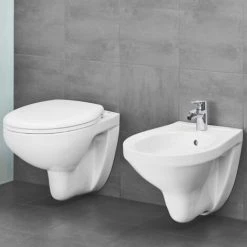 GROHE WC Suspendu Sans Bride Bau Ceramic Avec Abattant 8 GROHE WC Suspendu Sans Bride Bau Ceramic Avec Abattant -GROHE Soldes 19306575 3
