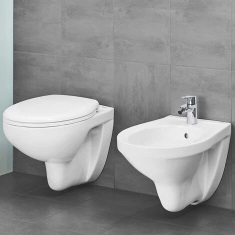 GROHE WC Suspendu Sans Bride Bau Ceramic Avec Abattant 5 GROHE WC Suspendu Sans Bride Bau Ceramic Avec Abattant – Image 3