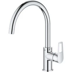 Grohe Bauloop Mitigeur Cuisine, Monocommande, Col De Cygne, Chrome (31368001)