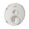 Thermostat Grohe Grohtherm SmartControl Avec Une Vanne D'arrêt, Rosette Murale Ronde, Coloris: Acier Super - 29118DC0