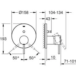 Grohe Atrio Grohe Atrio, Mitigeur Monocommande De Bain, 2 Consommateurs, Coloris: Chrome - 24066003 5 Grohe Atrio Grohe Atrio, Mitigeur Monocommande De Bain, 2 Consommateurs, Coloris: Chrome - 24066003 -GROHE Soldes 19893653 2