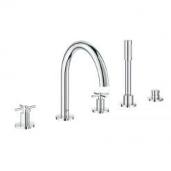 Combinaison De Baignoire Grohe Atrio à 5 Trous, 2 Consommateurs, Poignées En Croix, Coloris: Chrome - 19923003
