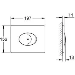 GROHE - Plaque De Commande Chasse Skate Air - Blanc Alpin 7 GROHE - Plaque De Commande Chasse Skate Air - Blanc Alpin -GROHE Soldes 20113734 3