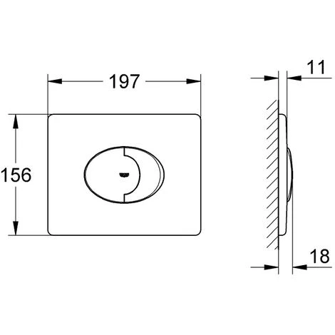 GROHE - Plaque De Commande Chasse Skate Air - Blanc Alpin 5 GROHE - Plaque De Commande Chasse Skate Air - Blanc Alpin â Image 3