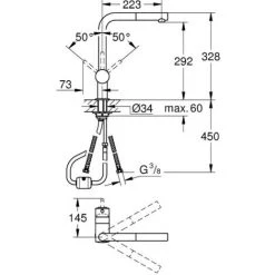 Grohe Minta Mitigeur De Cuisine Avec Rotation 360° Et Douchette, Chrome (32168000) 5 Grohe Minta Mitigeur De Cuisine Avec Rotation 360° Et Douchette, Chrome (32168000) -GROHE Soldes 2112596 2