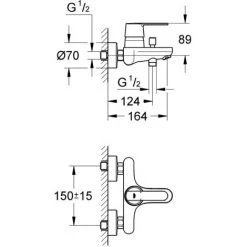 Grohe Get Mitigeur Monocommande Bain/douche, Chrome (23230000) -GROHE Soldes 23630214 2