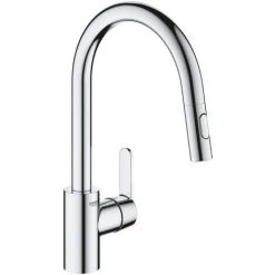 Grohe Get Mitigeur Monocommande évier 'col De Cygne' Avec Douchette Extractible 2 Jets (31484001)