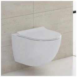 Grohe Pack Cuvette Compacte SENTO RIM-EX Sans Bride + Rapid SL Autoportant NF + Plaque Skate Air Blanc ProjectSentoRimlessCOMPACT-3 -GROHE Soldes 26299540 5