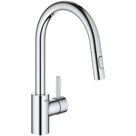 Grohe Eurosmart Cosmopolitan Mitigeur Cuisine Avec Douchette Extractible 2 Jets, Col De Cygne, Chrome (31481001) 3 Grohe Eurosmart Cosmopolitan Mitigeur Cuisine Avec Douchette Extractible 2 Jets, Col De Cygne, Chrome (31481001)