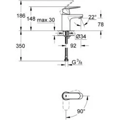 Grohe Eurosmart Cosmopolitan - Lot De 2 Mitigeurs De Lavabo ES, Chrome Inoxydable (2337600E-DUO) -GROHE Soldes 26683023 3