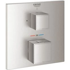 Mitigeur De Douche Thermostatique Grohe Grohtherm Cube Pour Rapido SmartBox, 1 Consommateur, Coloris: Acier Super - 24153DC0