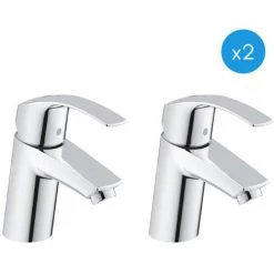Grohe Eurosmart - Lot De 2 Mitigeurs Monocommande 1/2" Lavabo Taille S (32154002-DUO)
