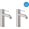 Grohe ESSENCE NEW - Lot De 2 Mitigeurs Monocommande Lavabo Taille S SuperSteel (23590DC1-DUO) -GROHE Soldes 27349885 1