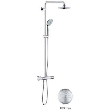 Grohe Euphoria System 180 Colonne De Douche Avec Mitigeur Thermostatique + Nettoyant GrohClean Offert (27296001) 3 Grohe Euphoria System 180 Colonne De Douche Avec Mitigeur Thermostatique + Nettoyant GrohClean Offert (27296001)