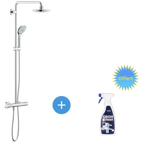 Grohe Euphoria System 180 Colonne De Douche Avec Mitigeur Thermostatique + Nettoyant GrohClean Offert (27296001) 7 Grohe Euphoria System 180 Colonne De Douche Avec Mitigeur Thermostatique + Nettoyant GrohClean Offert (27296001) – Image 5