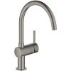 Grohe Minta, Mitigeur Monocommande évier, Hard Graphite Brossé (32917AL0) -GROHE Soldes 27619746 1